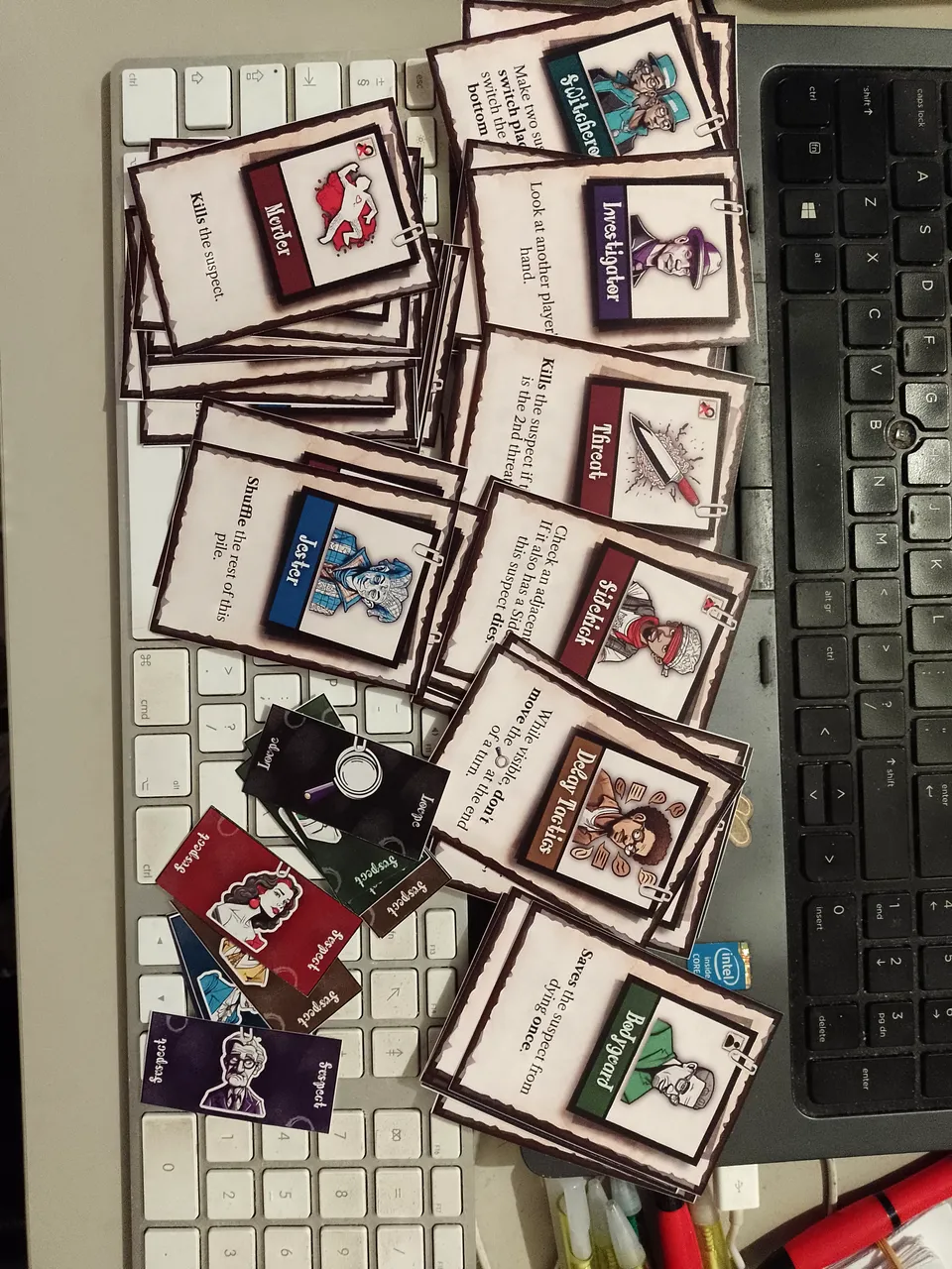 Mobile picture of first printed prototype used for playtesting with others.