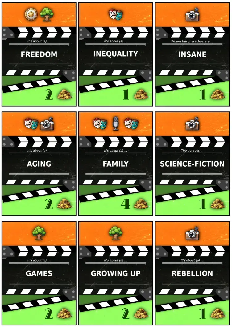 The (near) final version of the Movie cards.