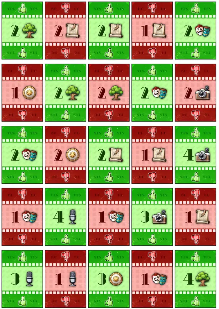 The (near) final version of the Vote cards.