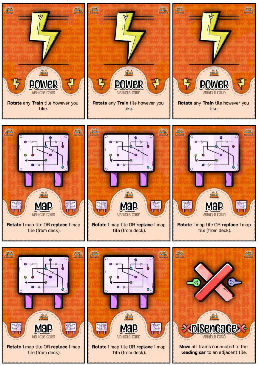 Some possible vehicle cards.