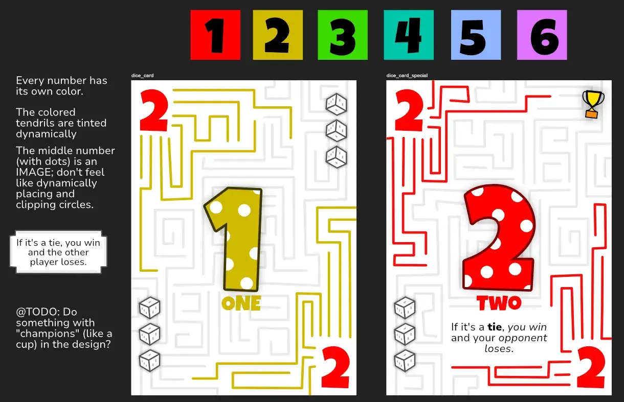 The biggest issue here was the special action text. It was unreadable/messy over the background lines, so I had to make a completely alternate line pattern with a HOLE so the text would neatly slot in there.