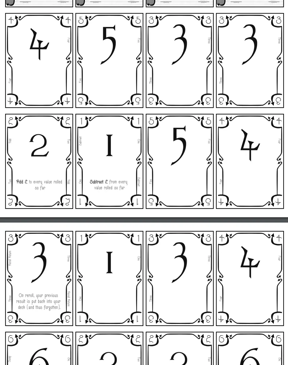 Inkfriendly version (black-and-white, small cards) of the dice cards.