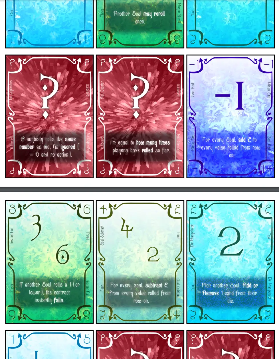 Wildcards and Duo Numbers from the expansion.