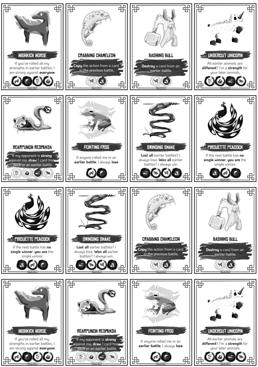 Inkfriendly versions of the expansion animals. (Smaller + grayscale + simpler design.)