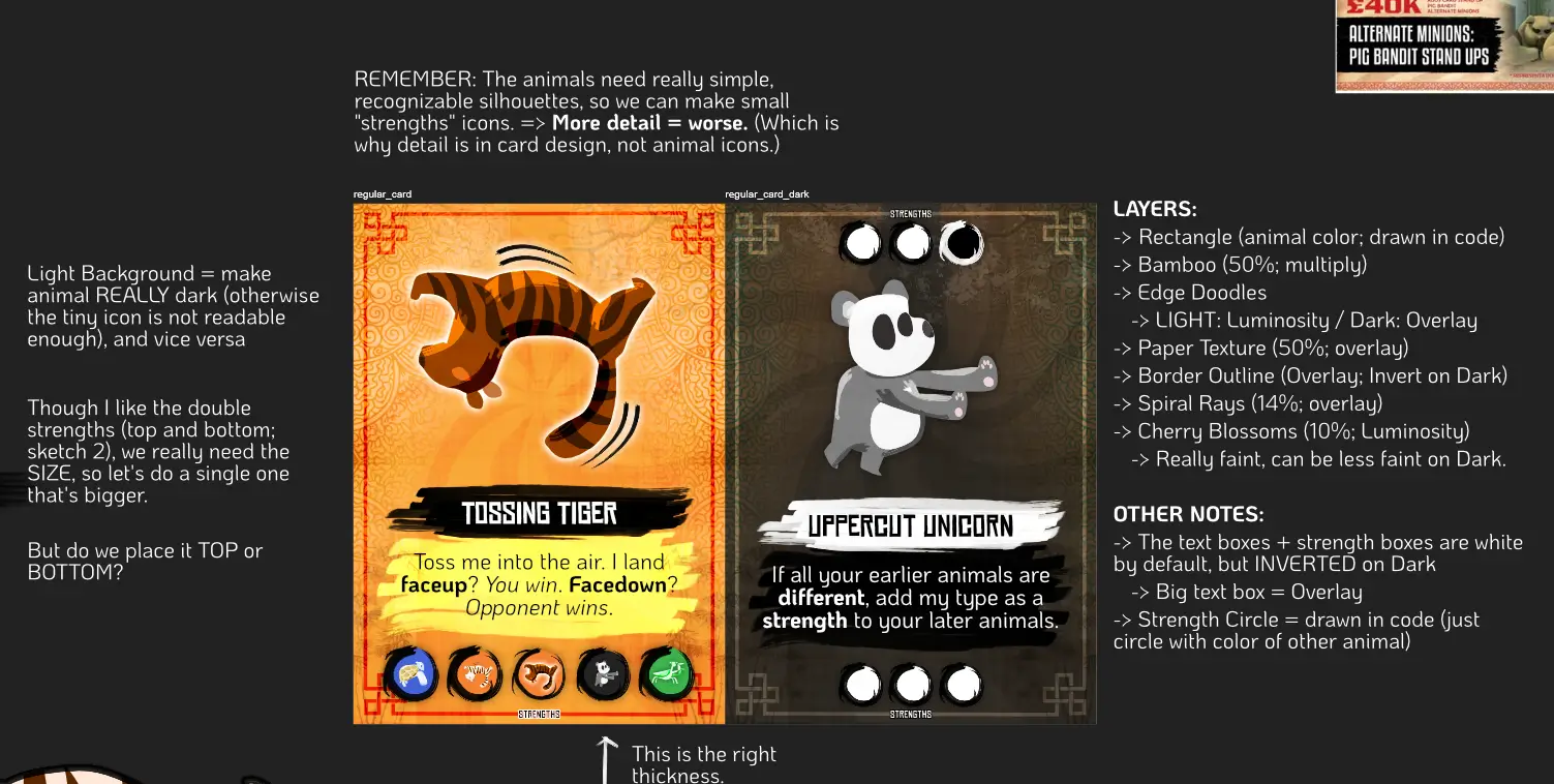 Trying to figure out the light/dark variations. There are not enough colors to give unique ones to animals if they&rsquo;re ALL light or dark (predominantly). Also, variation is nice.