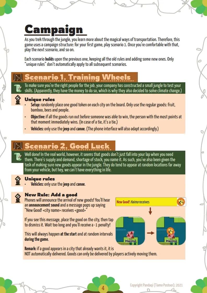 Timely Transports: scenarios 1-2