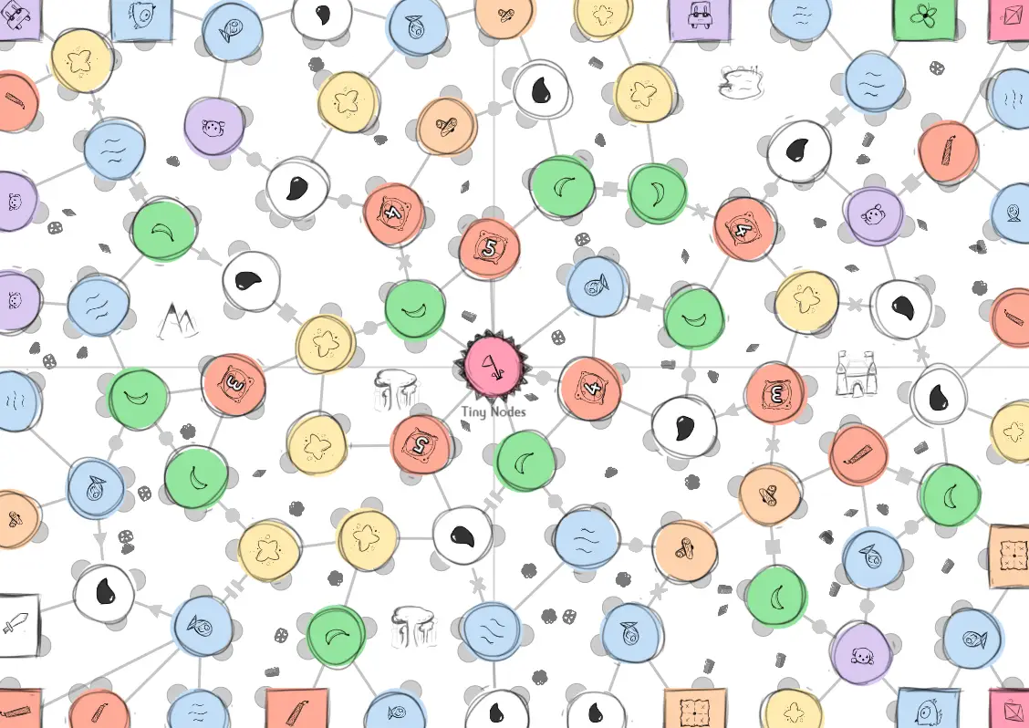 Tiny Nodes on the game board for Unstable Universe