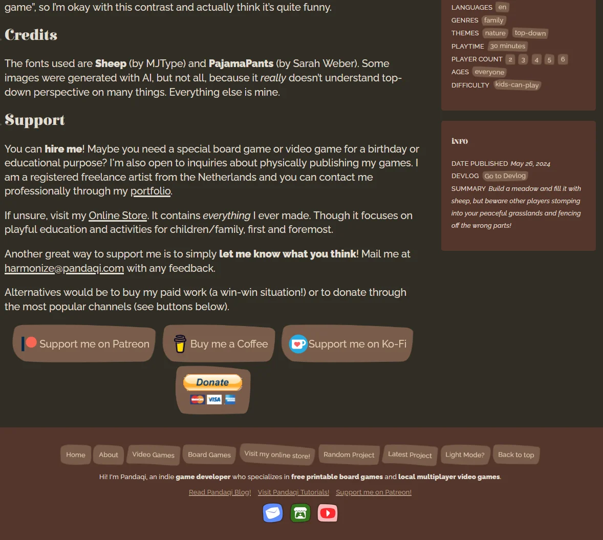 New bottom design (footer, standard support text, etc)