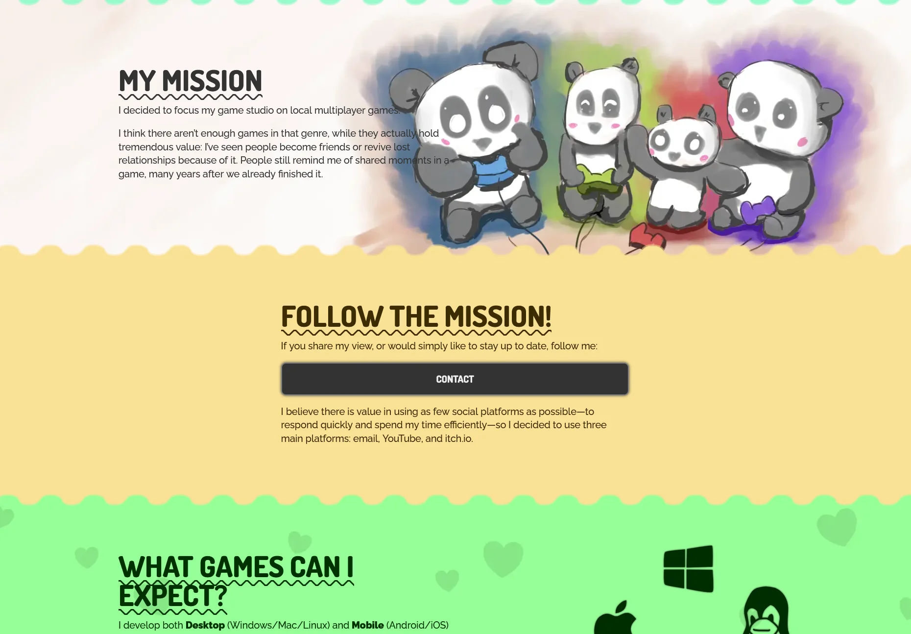 Old info/about pages.