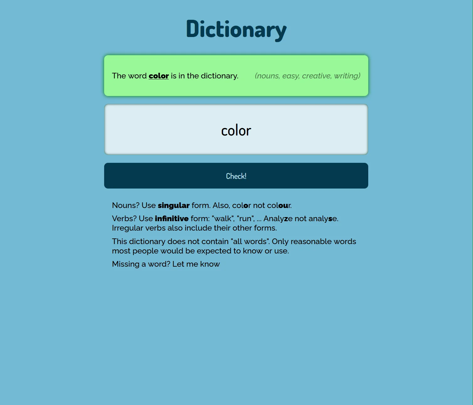 Old tool page (dictionary, randomness, game picker, etc).