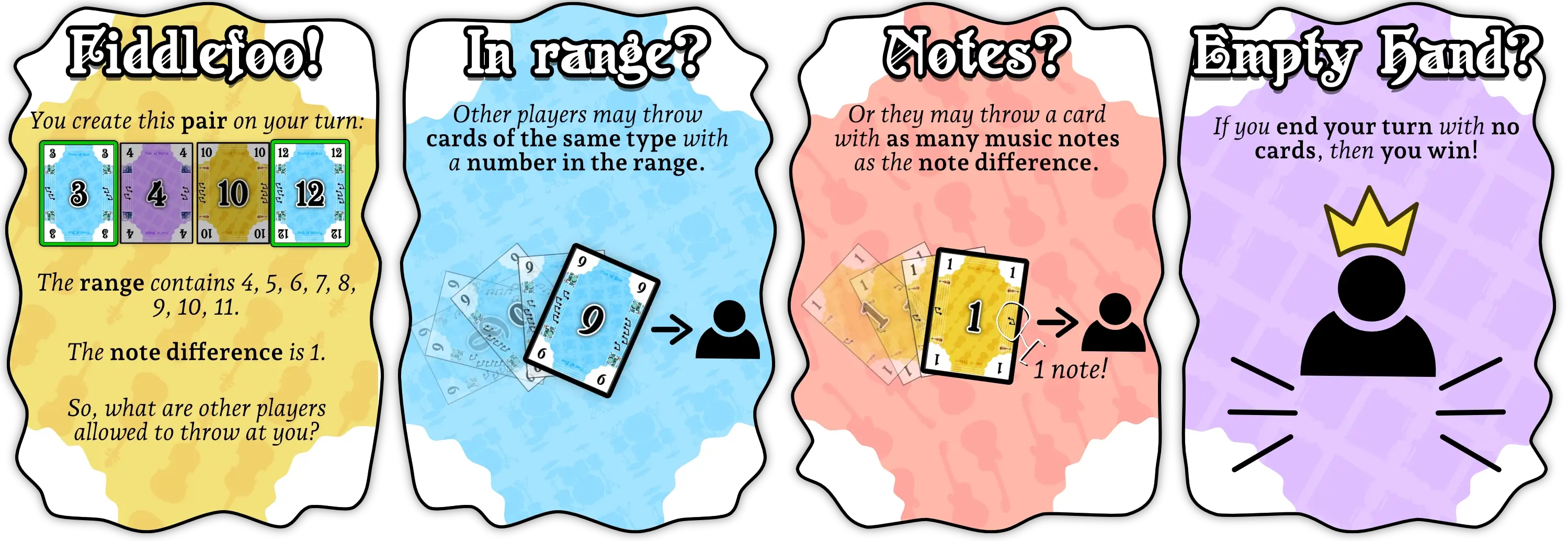 Example of penalty cards others may throw at you for making a certain pair.