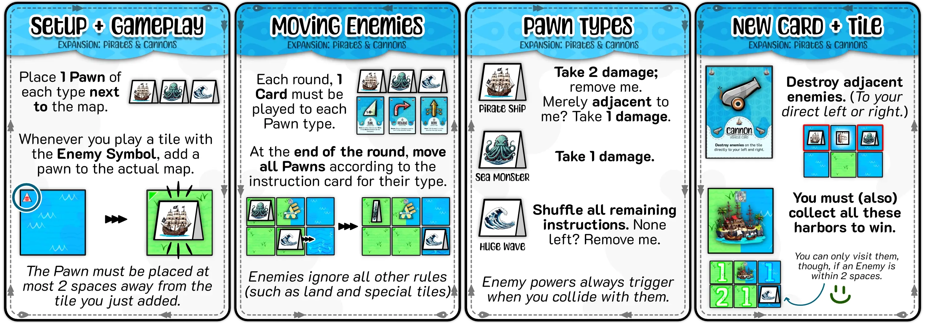 Examples of how to place Pawns, give them instructions, then move and interact with them.