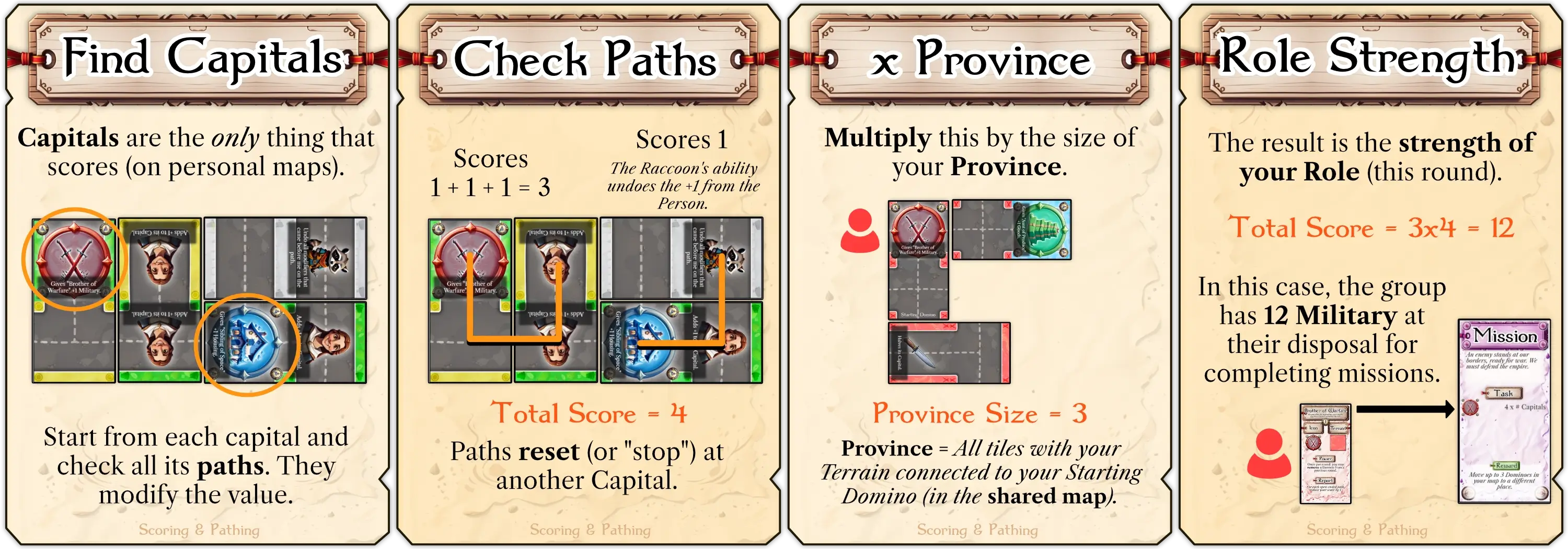 Examples on how to score and check paths on your personal map.