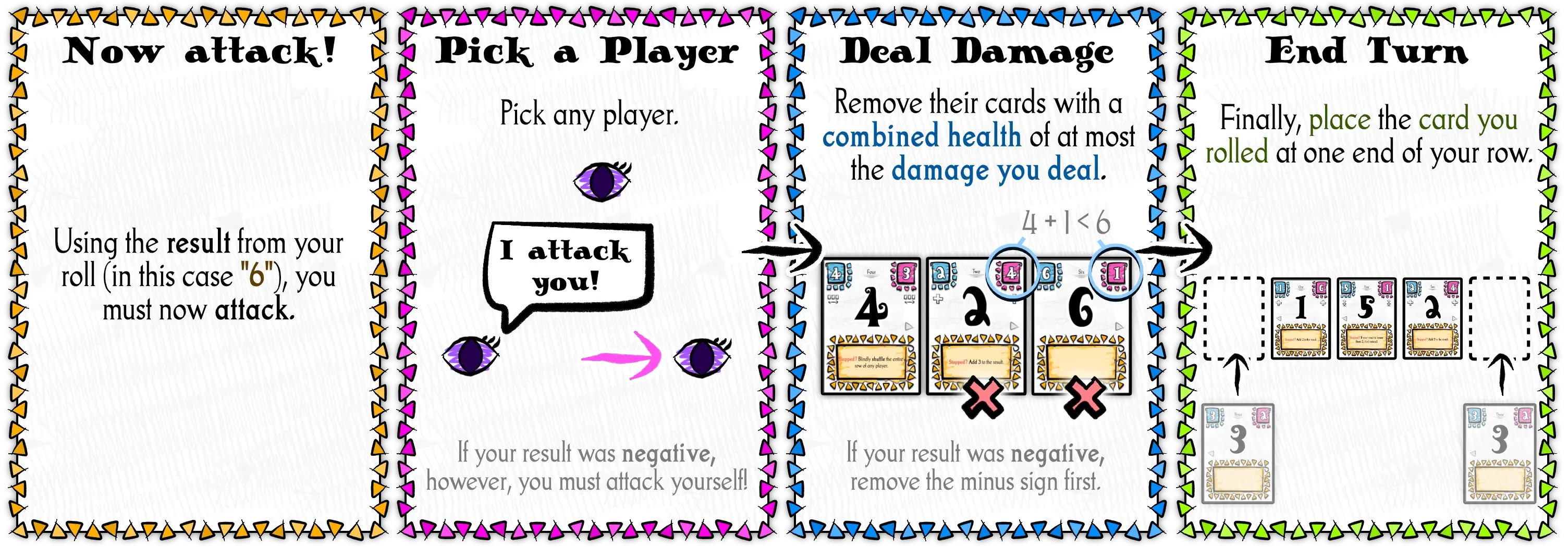 How to attack another player with your die result of this round.