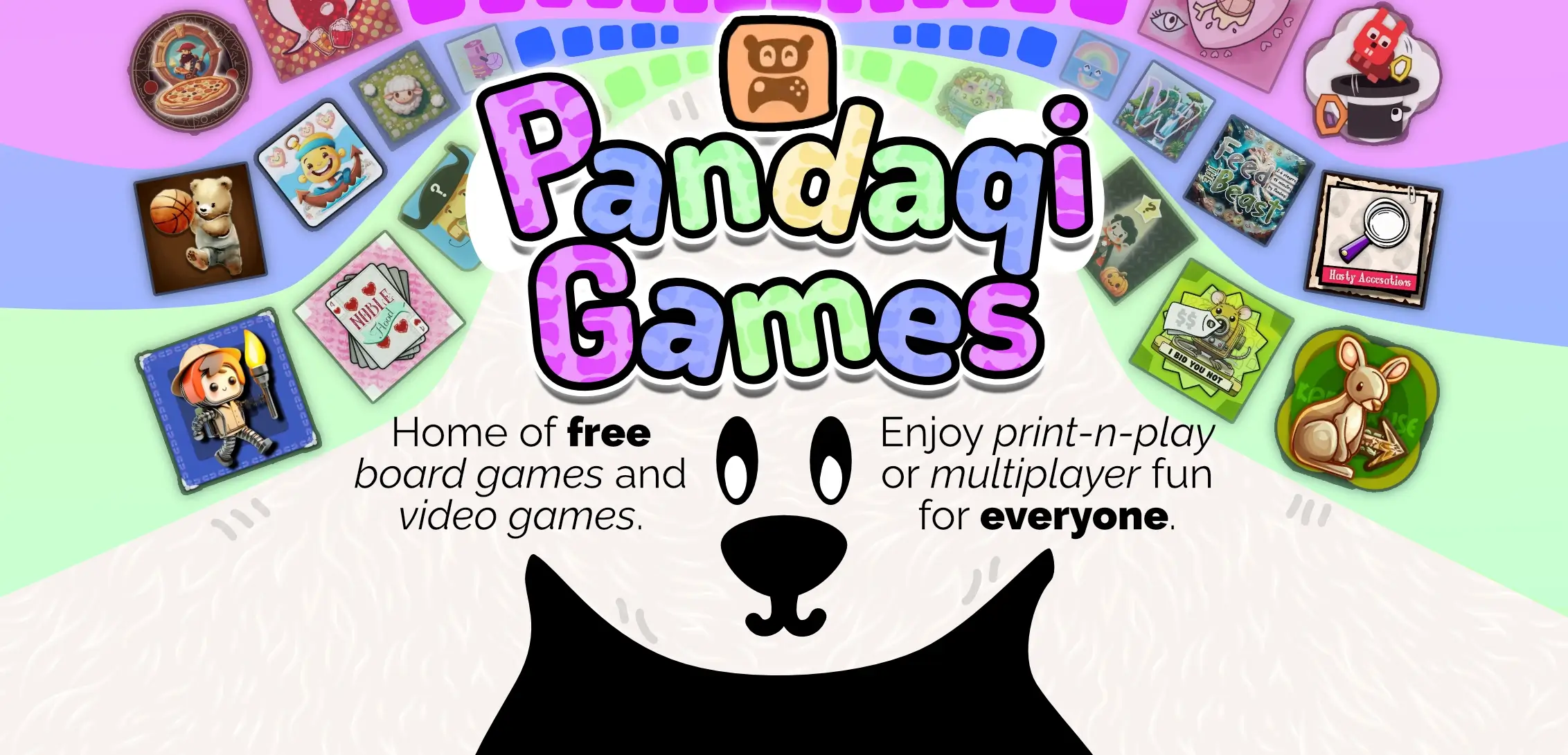 Banner image for Pandaqi Studio website.