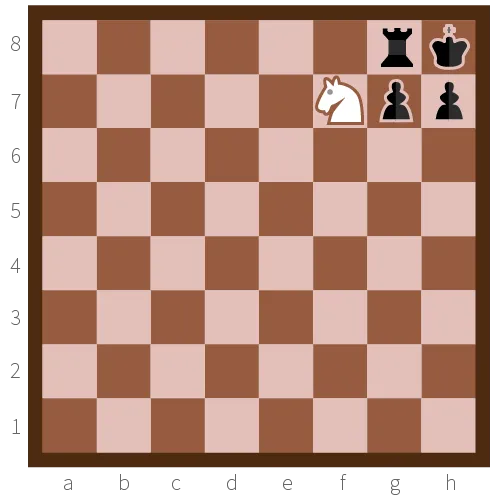 Example of smothered mate.