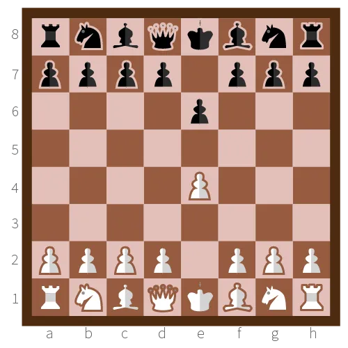 Example of opening French Defence.