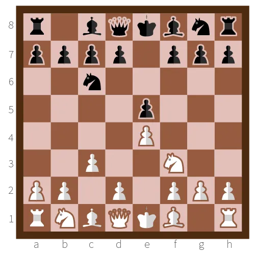 Example of opening Ponziani.