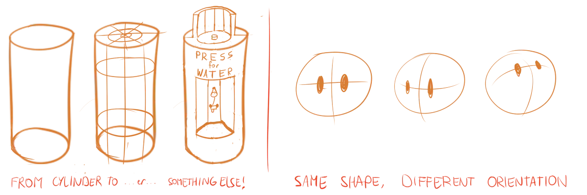 Example on how to use contour lines to make basic shapes less basic.