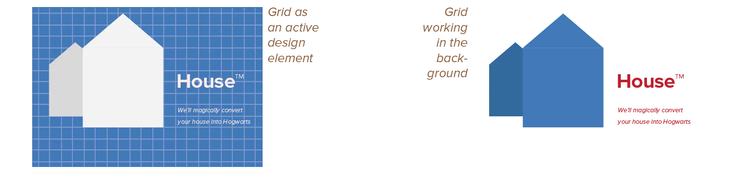 Example of visibility of grids.