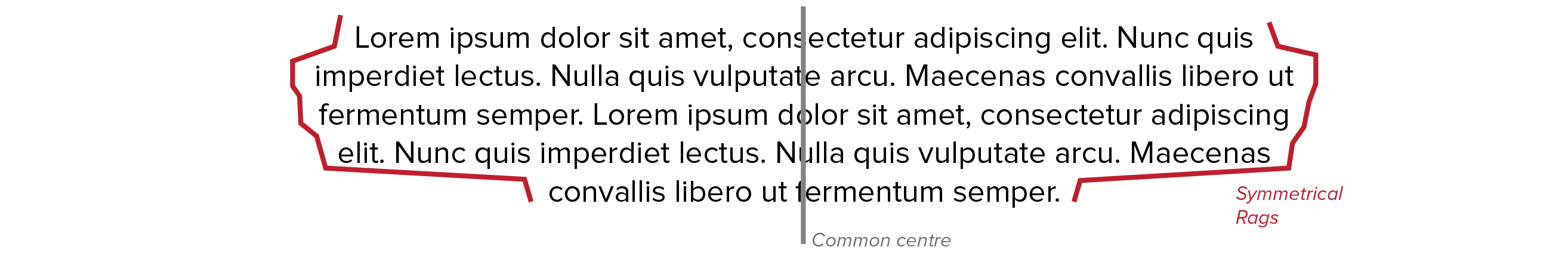 Example of centered alignment.