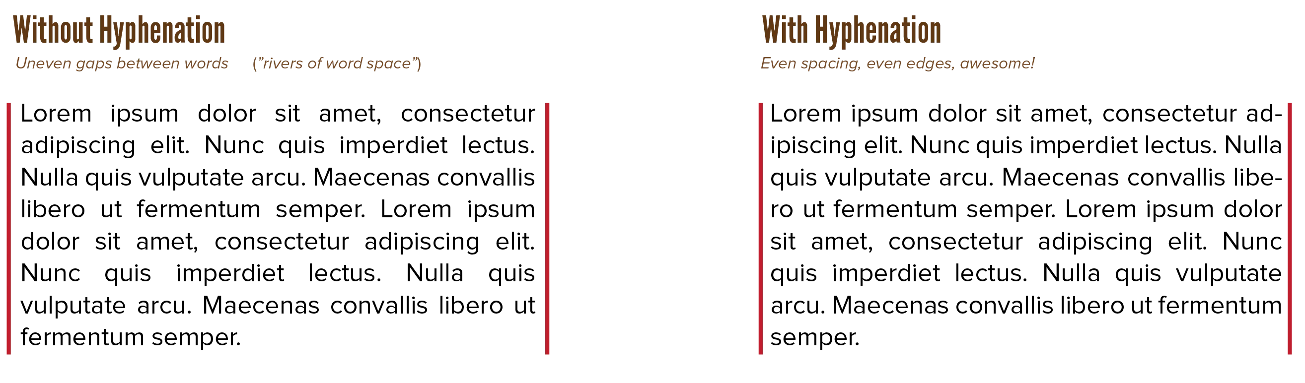 Example of justified alignment.