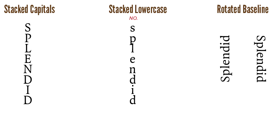 Example of vertical alignment.