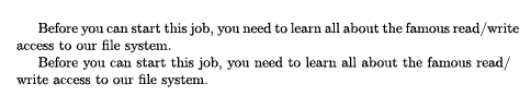 Code left > output right
