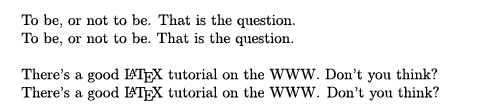 Code left > output right